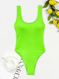 Solid Push Up Brazilian Monokini