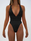 Sexy Deep V Backless Swimwear
