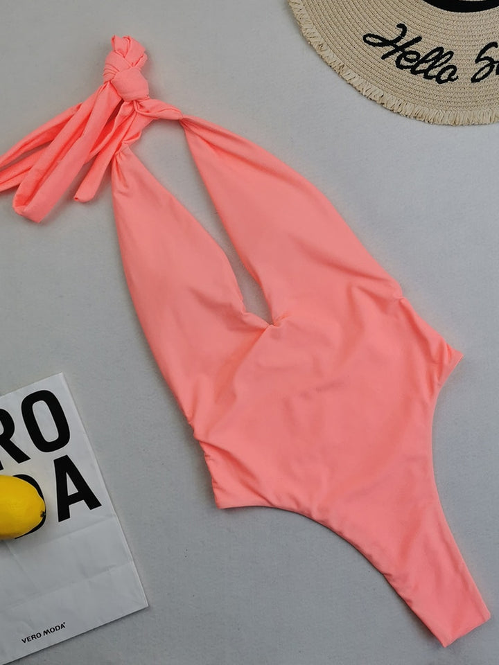 Sexy Deep V Backless Swimwear