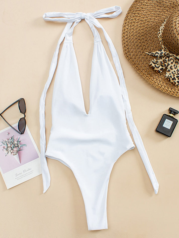 Sexy Deep V Backless Swimwear