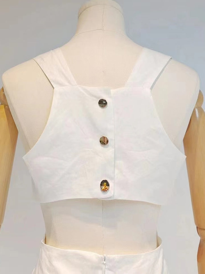 High Waist Cut Out Mini Dress