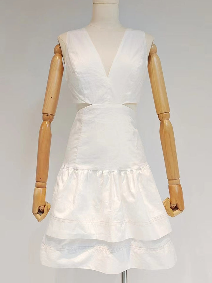 High Waist Cut Out Mini Dress