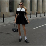 Elegant Doll Collar Slim Mini Dress
