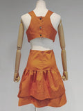 High Waist Cut Out Mini Dress