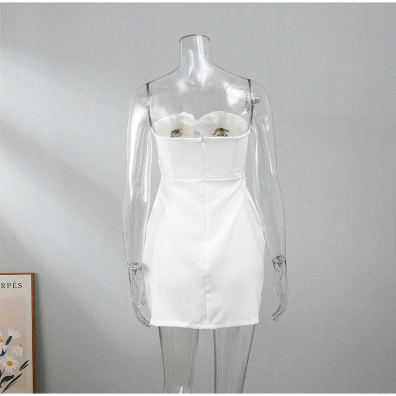 3D Flower Decor Mini Dresses