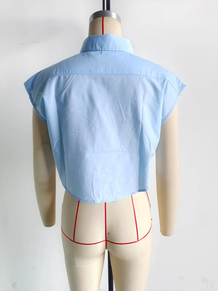 Cropped Sleeveless Shirt