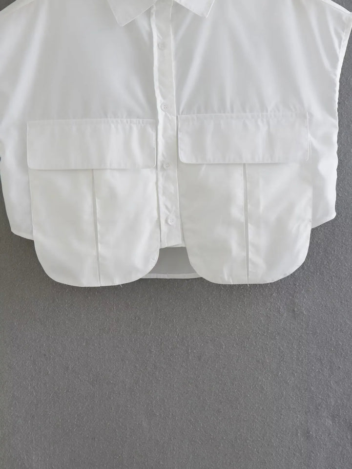 Cropped Sleeveless Shirt