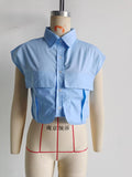 Cropped Sleeveless Shirt