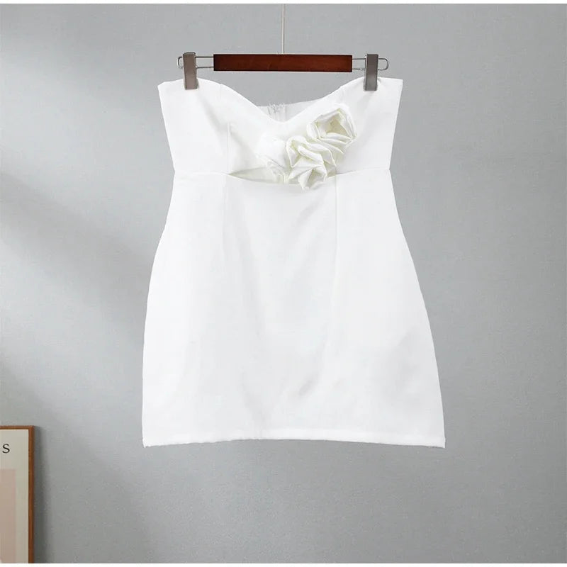 3D Flower Decor Mini Dresses