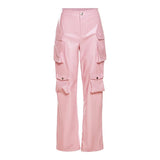 Faux Leather Cargo Pants - Veira Trending Shop