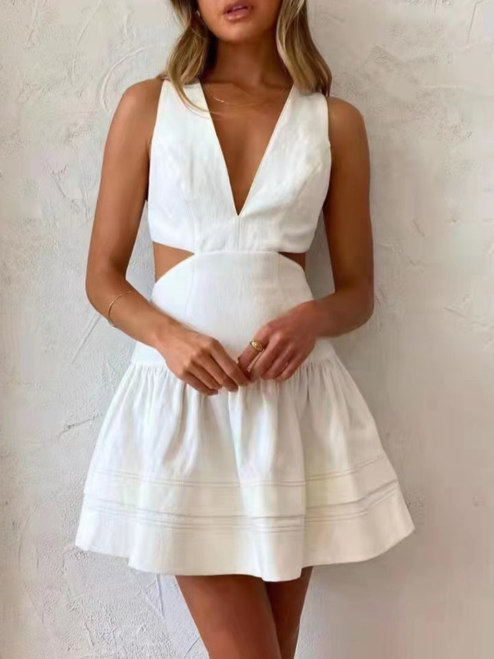 High Waist Cut Out Mini Dress
