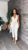 Halter Neck Top 2Pcs Pants Set