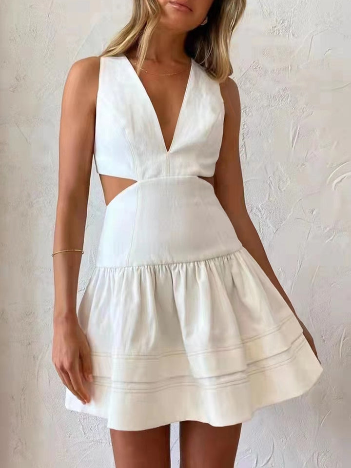 High Waist Cut Out Mini Dress