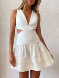 High Waist Cut Out Mini Dress