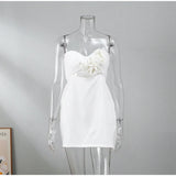3D Flower Decor Mini Dresses