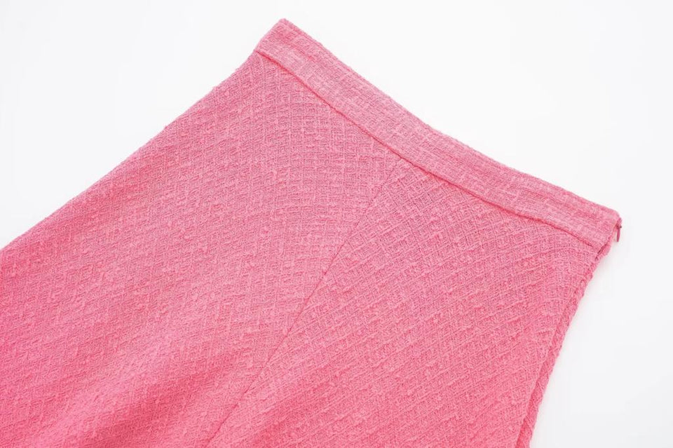Pink Maxi Skirt  2Pcs Set