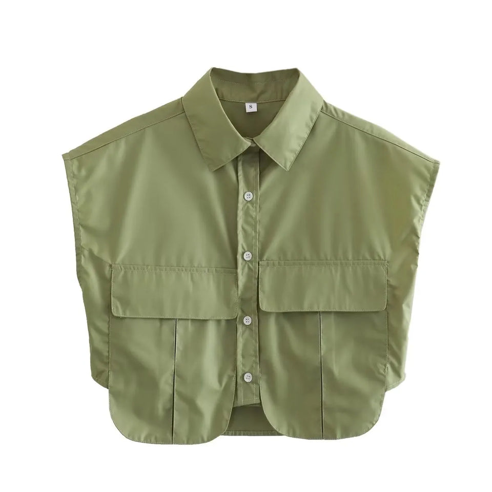 Cropped Sleeveless Shirt