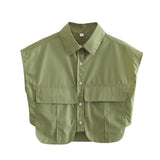Cropped Sleeveless Shirt