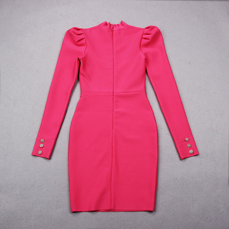 Long Sleeve Bandage Dress - Veira Trending Shop