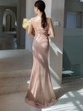 Evening Satin Dress - Veira Trending Shop