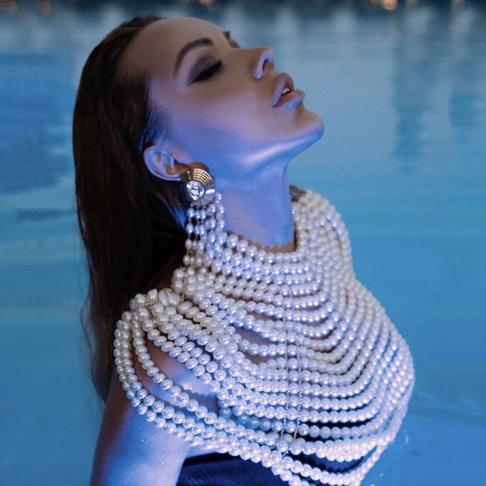 Cloak Sleeve Pearl Shawl - Veira Trending Shop