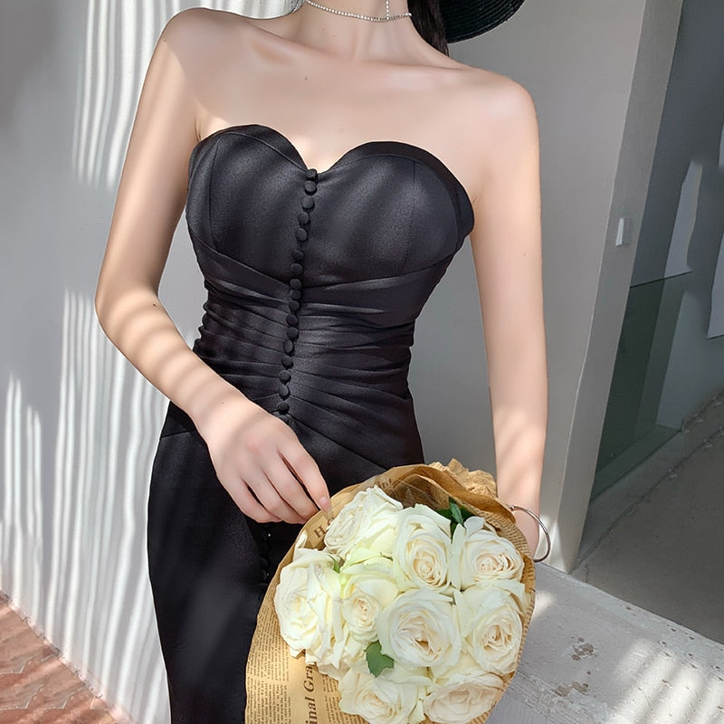 Evening Satin Dress - Veira Trending Shop