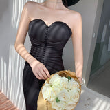 Evening Satin Dress - Veira Trending Shop