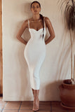 Midi Spaghetti Strap Bandage Dress