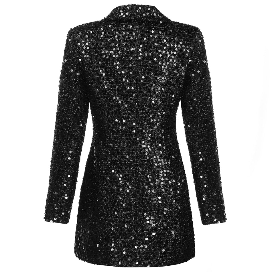 Glitter Sequined Blazer Dress - Veira Trending Shop