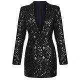 Glitter Sequined Blazer Dress - Veira Trending Shop