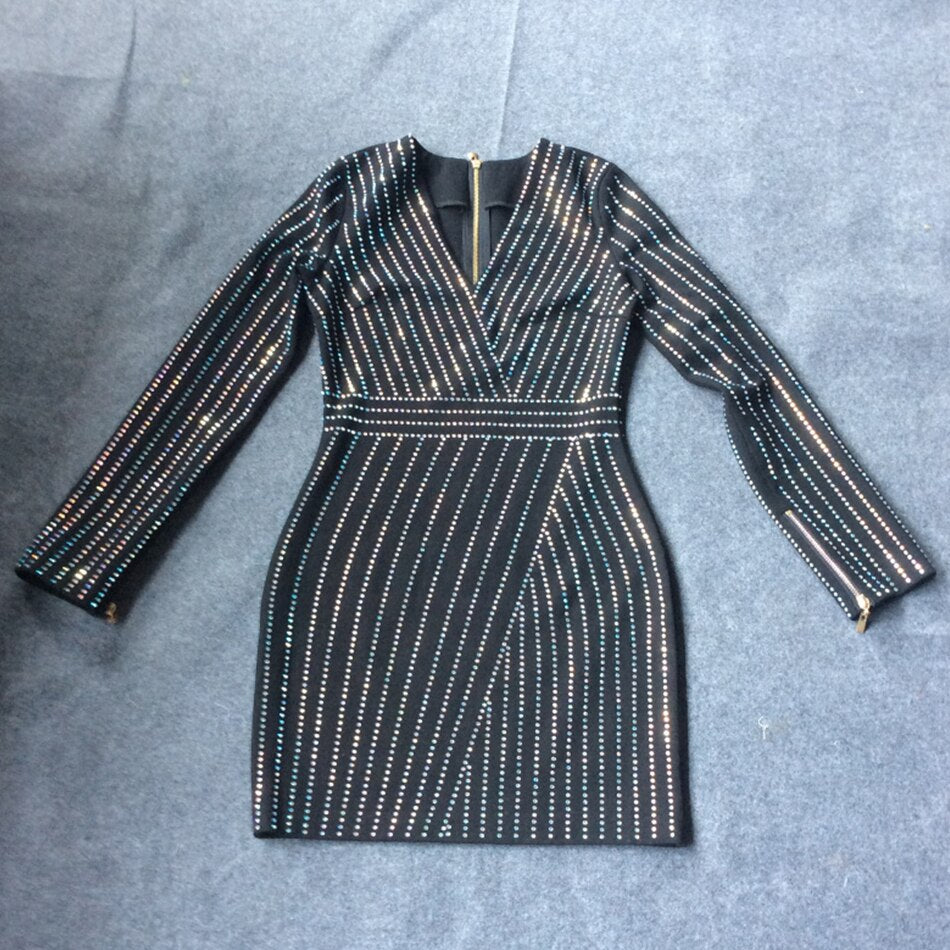 Long Sleeve Office Party Dress - Veira Trending Shop