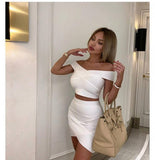 Off Shoulder 2 Pieces Bandage Set - Veira Trending Shop