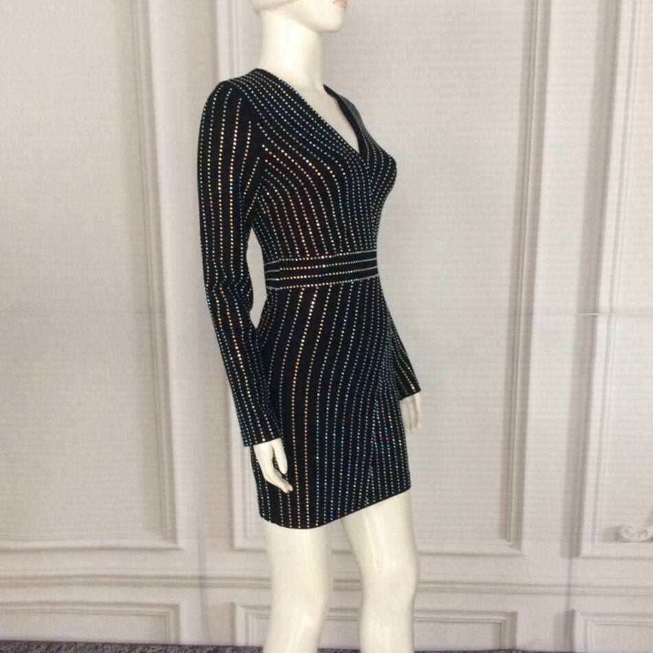 Long Sleeve Office Party Dress - Veira Trending Shop