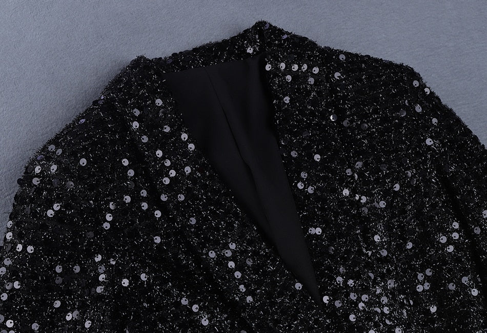 Glitter Sequined Blazer Dress - Veira Trending Shop