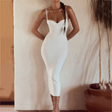 Midi Spaghetti Strap Bandage Dress