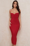 Midi Spaghetti Strap Bandage Dress