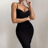 Midi Spaghetti Strap Bandage Dress