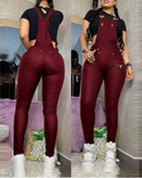 PU Leather Jumpsuit - Veira Trending Shop
