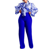 Flower Print  2pcs Pants Set