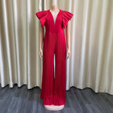 Pleated Maxi Jumpsuit - Veira Trending Shop