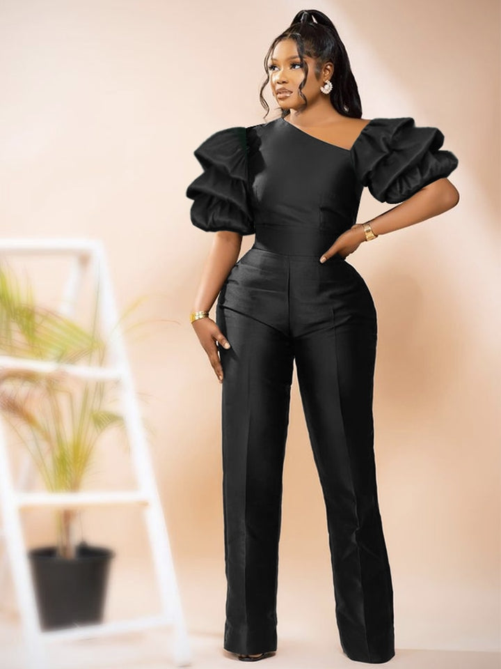 Puff Sleeves Elegant Jumpsuit - Veira Trending Shop