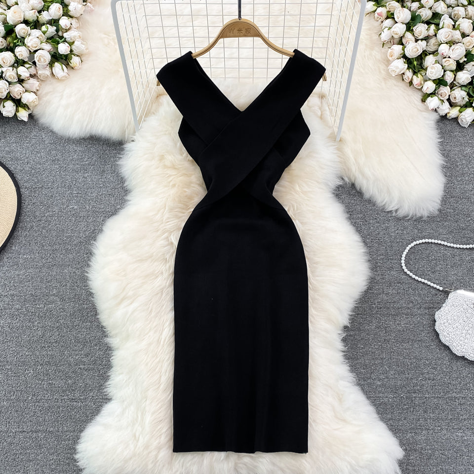 Knit Sleeveless Midi Dress - Veira Trending Shop