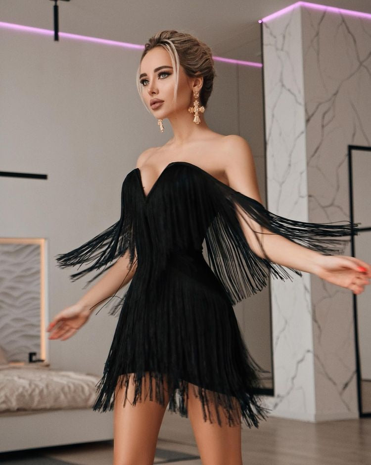 Tassel Bandage Dress - Veira Trending Shop