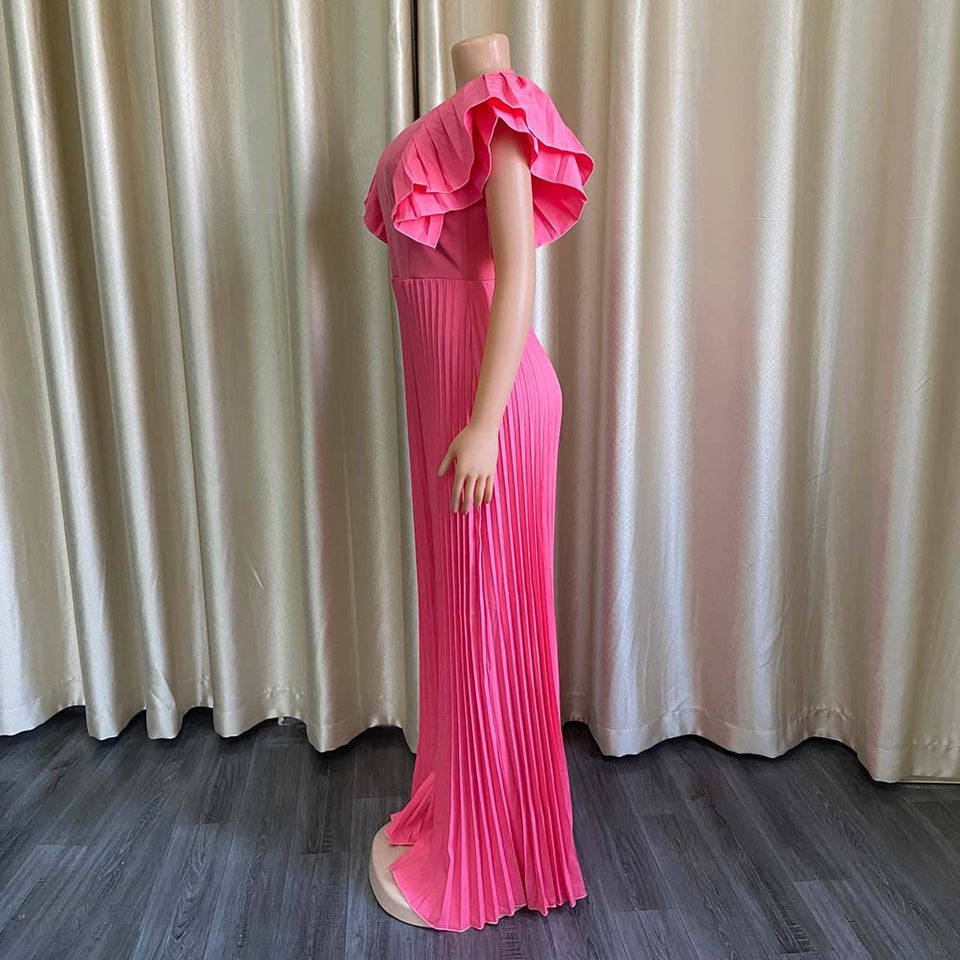 Pleated Maxi Jumpsuit - Veira Trending Shop