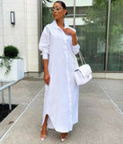 White Shirt Long Dress