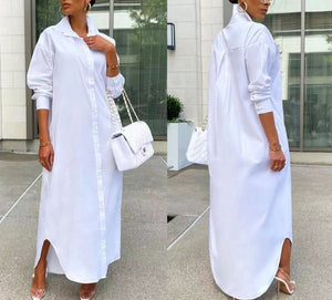 White Shirt Long Dress