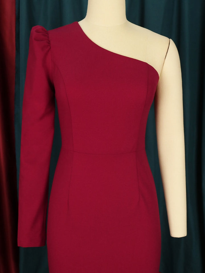 One Shoulder Midi Dress - Veira Trending Shop