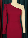 One Shoulder Midi Dress - Veira Trending Shop