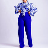 Flower Print  2pcs Pants Set
