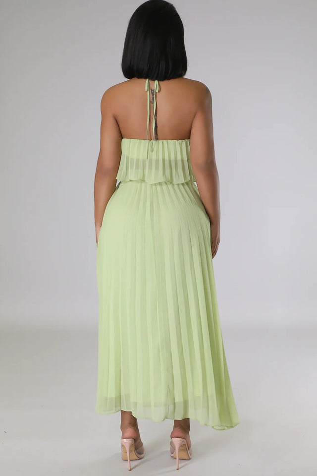 Halter Top + Maxi Skirt 2pcs Set